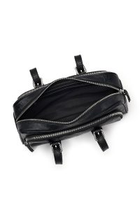 کیف زنانه مشکی بنددار با اکسسوری دری مد