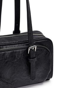 کیف زنانه مشکی بنددار با اکسسوری دری مد