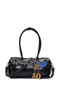 کیف زنانه مشکی بنددار با اکسسوری دری مد