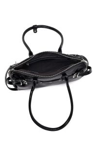 کیف زنانه مشکی بنددار با اکسسوری دری مد