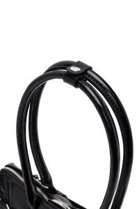 کیف زنانه مشکی بنددار با اکسسوری دری مد