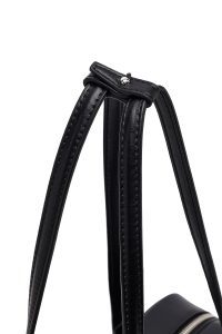 کیف زنانه مشکی بنددار با اکسسوری دری مد