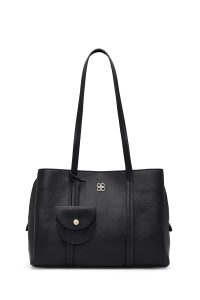 کیف زنانه مشکی بنددار با اکسسوری دری مد