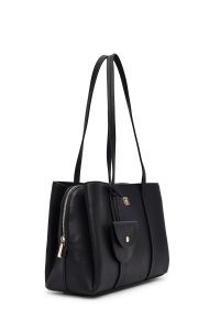 کیف زنانه مشکی بنددار با اکسسوری دری مد