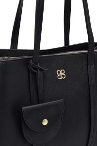 کیف زنانه مشکی بنددار با اکسسوری دری مد