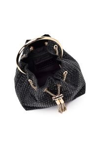 کیف زنانه مشکی سنگی مینی مراسم دری مد