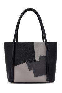 کیف زنانه مشکی طرح‌دار بنددار دری مد