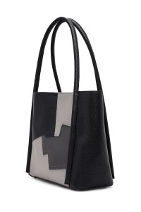 کیف زنانه مشکی طرح‌دار بنددار دری مد