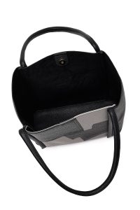 کیف زنانه مشکی طرح‌دار بنددار دری مد