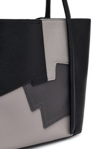 کیف زنانه مشکی طرح‌دار بنددار دری مد