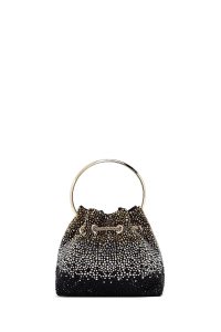 کیف زنانه مشکی مینی سنگی مراسم دری مد