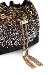 کیف زنانه مشکی مینی سنگی مراسم دری مد