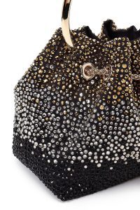 کیف زنانه مشکی مینی سنگی مراسم دری مد