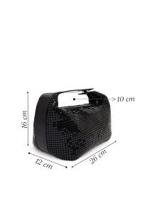 کیف زنانه مشکی مینی پولک‌دار دری مد