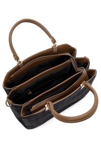 کیف زنانه مشکی چاپ‌دار دوشی بلند دری مد