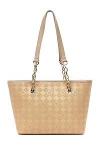 کیف زنانه کرم طرح‌دار دری مد