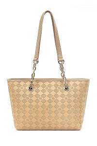 کیف زنانه کرم طرح‌دار دری مد