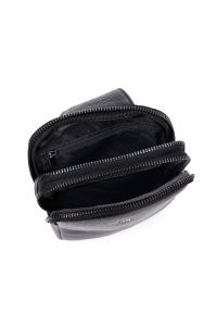 کیف مردانه کراس بادی چرم مشکی مینی دری مد