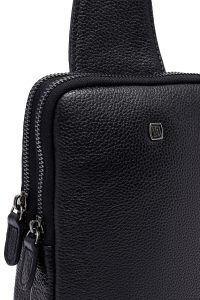 کیف مردانه کراس بادی چرم مشکی مینی دری مد