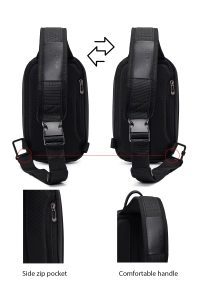 کیف کراس بادی بدون‌‌جنسیت D-Pack مشکی مینی کتان دری مد