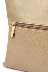 کیف کراس بادی زنانه بژ بلند با جزئیات پاپیون دری مد