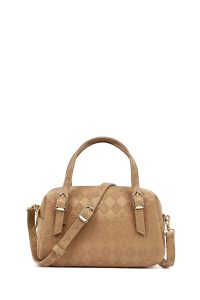 کیف کراس بادی زنانه بژ بلند طرح‌دار دری مد