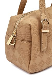 کیف کراس بادی زنانه بژ بلند طرح‌دار دری مد