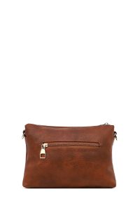 کیف کراس بادی زنانه تیره قهوه‌ای دری مد