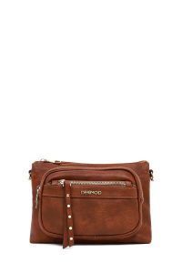 کیف کراس بادی زنانه تیره قهوه‌ای دری مد