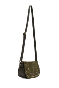 کیف کراس بادی زنانه خاکی بلند میخ‌دار جیر دری مد
