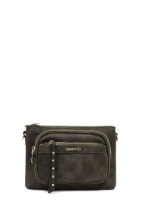 کیف کراس بادی زنانه خاکی دری مد