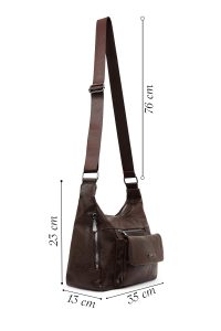 کیف کراس بادی زنانه قهوه‌ای بلند دری مد