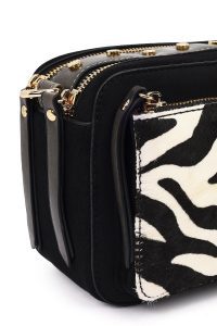 کیف کراس بادی زنانه مشکی بلند طرح‌دار دری مد