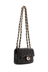 کیف کراس بادی زنانه مشکی بلند لحافی مینی دری مد