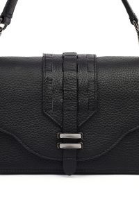 کیف کراس بادی زنانه مشکی بلند چرمی دری مد