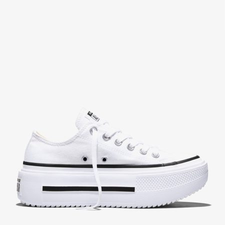 کتونی کانورس آل استار Chuck Taylor Lift Double Stack لژدار سفید مردانه و زنانه اورجینال