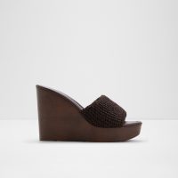 دمپایی لژدار زنانه قهوه‌ای GROUNDED – ALDO