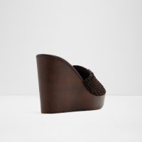 دمپایی لژدار زنانه قهوه‌ای GROUNDED – ALDO