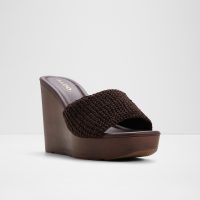 دمپایی لژدار زنانه قهوه‌ای GROUNDED – ALDO