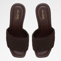 دمپایی لژدار زنانه قهوه‌ای GROUNDED – ALDO