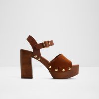 صندل لژدار زنانه قهوه‌ای NILORIA – ALDO