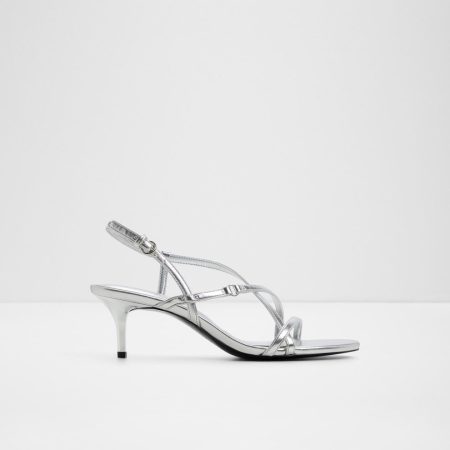 صندل پاشنه دار زنانه نقره‌ای OLIVIE – ALDO