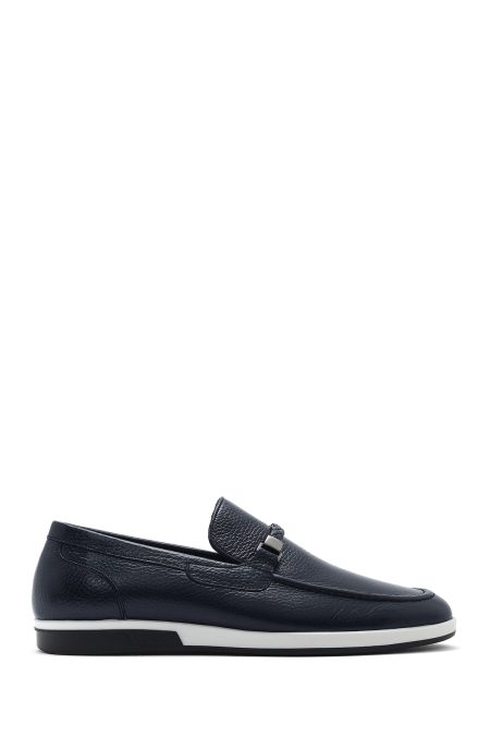 لوفر چرمی مردانه سرمه‌ای کژوال دری مد