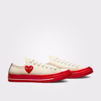 کتونی کانورس آل استار Chuck ۷۰ x Comme Des Garçons Play کرم مردانه و زنانه اورجینال