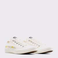 کتونی کانورس آل استار Chuck Taylor All Star Embroidered Flowers کرم مردانه و زنانه اورجینال
