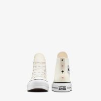 کتونی کانورس آل استار Chuck Taylor All Star Lift لژدار کرم آسمانی زنانه اورجینال