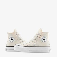کتونی کانورس آل استار Chuck Taylor All Star Lift لژدار کرم آسمانی زنانه اورجینال