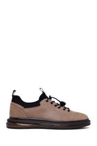 کتونی کژوال چرمی جیر مردانه ویزون زیره ضخیم بندی دری‌مد