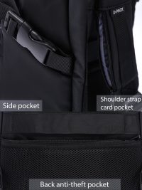 کوله پشتی پارچه‌ای تکنولوژیک مشکی بدون‌جنسیت D-Pack
