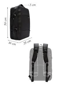 کوله پشتی پارچه‌ای تکنولوژیک مشکی بدون‌جنسیت D-Pack